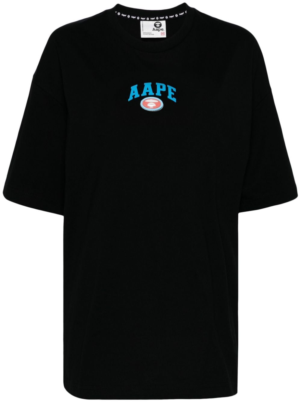 AAPE BY *A BATHING APE® logo-print cotton T-shirt - Black