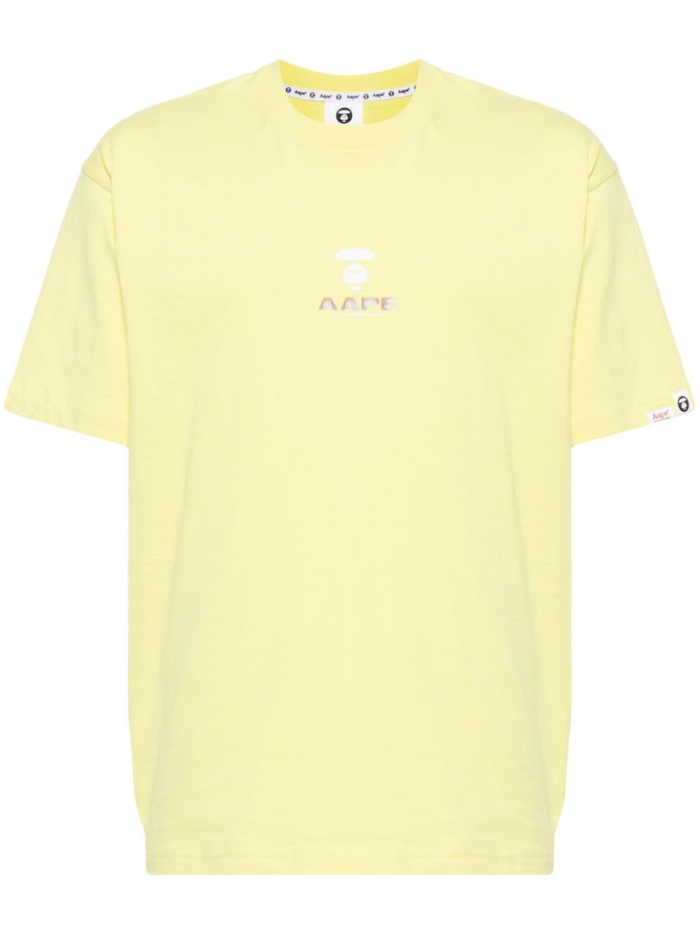 AAPE BY *A BATHING APE® logo-print cotton T-shirt - Yellow von AAPE BY *A BATHING APE®