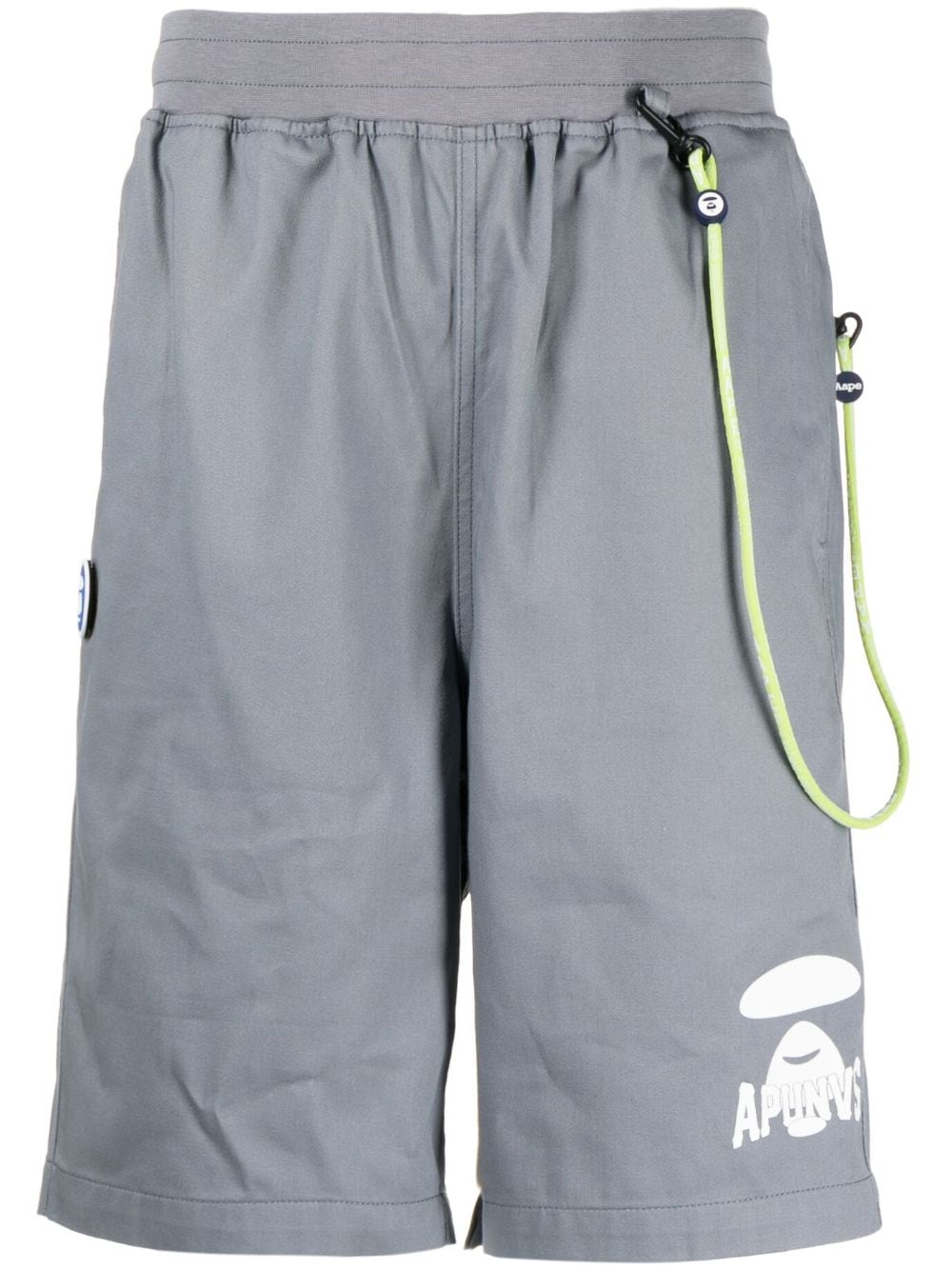 AAPE BY *A BATHING APE® logo-print cotton shorts - Grey von AAPE BY *A BATHING APE®