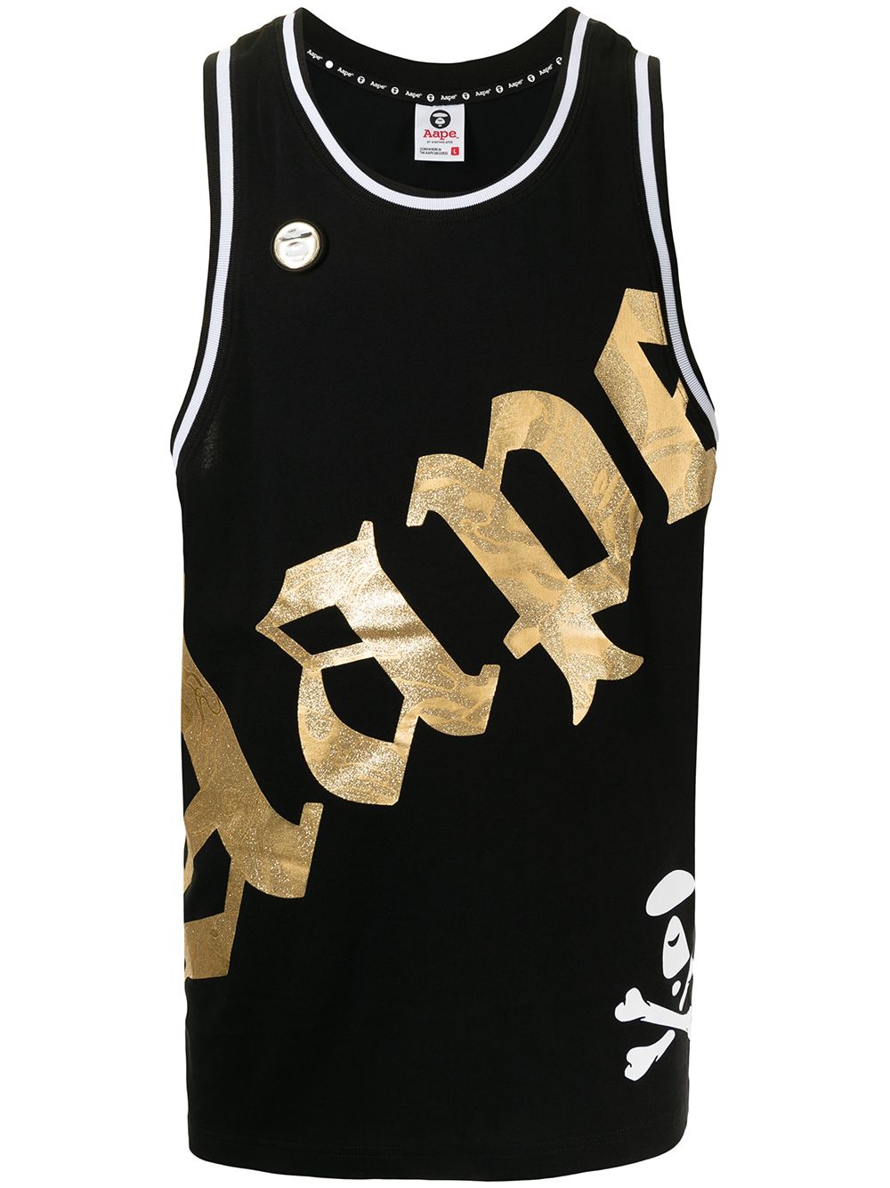 AAPE BY *A BATHING APE® logo-print cotton tank top - Black von AAPE BY *A BATHING APE®