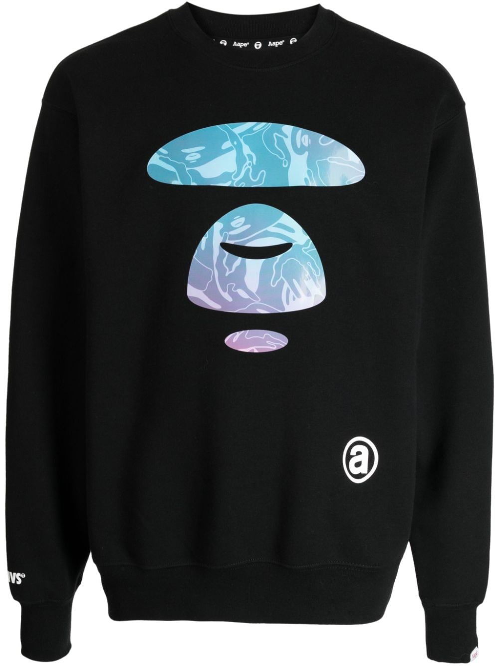 AAPE BY *A BATHING APE® logo-print crew-neck sweatshirt - Black von AAPE BY *A BATHING APE®