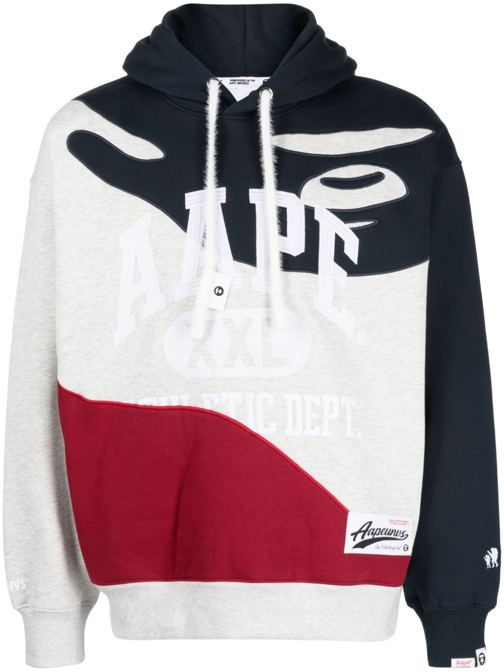 AAPE BY *A BATHING APE® logo-print drawstring hoodie - Grey von AAPE BY *A BATHING APE®