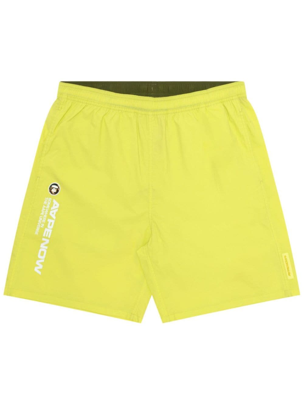 AAPE BY *A BATHING APE® logo-print elasticated shorts - Yellow von AAPE BY *A BATHING APE®