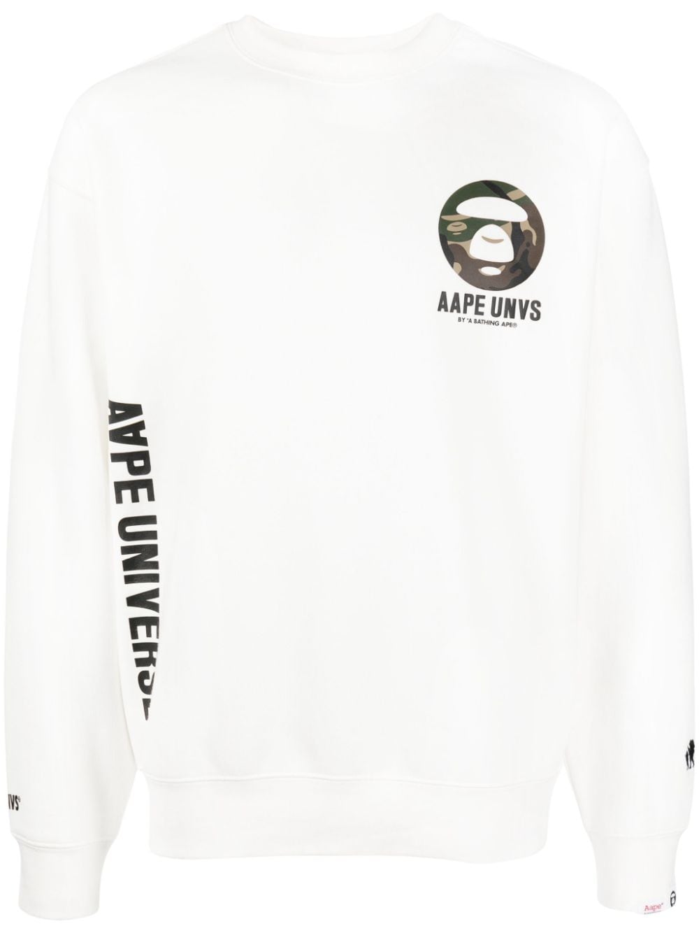 AAPE BY *A BATHING APE® logo-print jersey sweatshirt - White von AAPE BY *A BATHING APE®