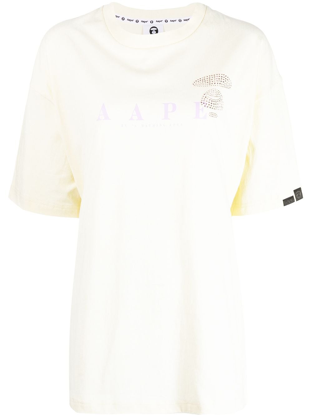 AAPE BY *A BATHING APE® logo-print oversized T-shirt - White von AAPE BY *A BATHING APE®