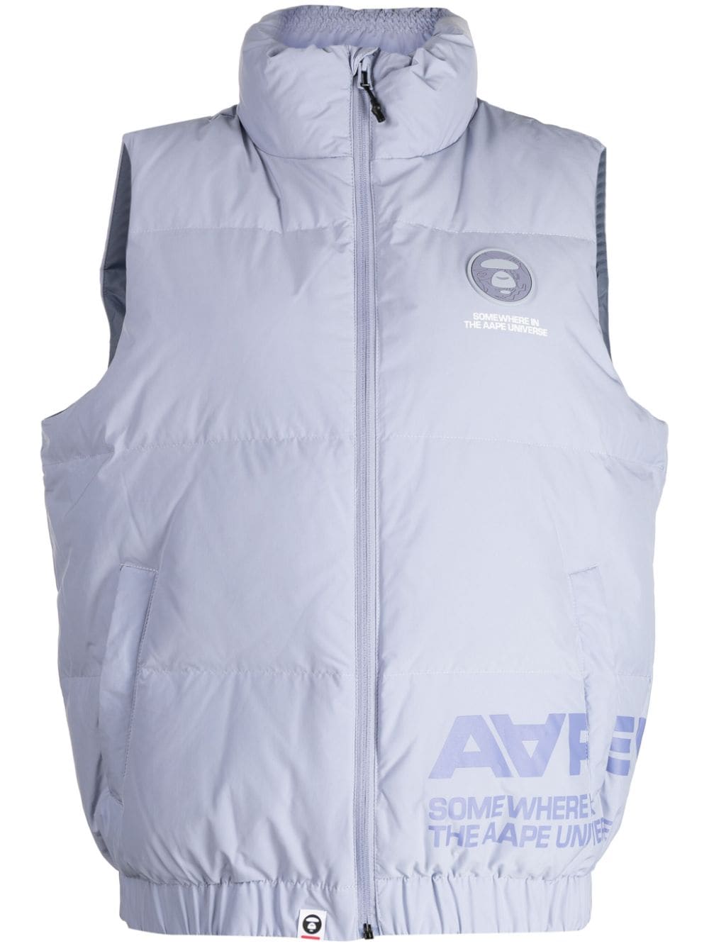 AAPE BY *A BATHING APE® logo-print puffer gilet - Purple von AAPE BY *A BATHING APE®