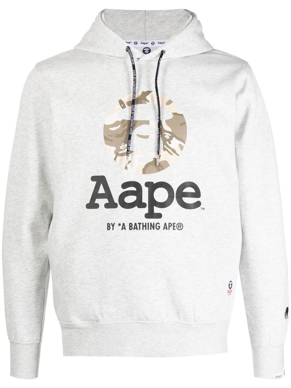 AAPE BY *A BATHING APE® logo print pullover hoodie - Grey von AAPE BY *A BATHING APE®