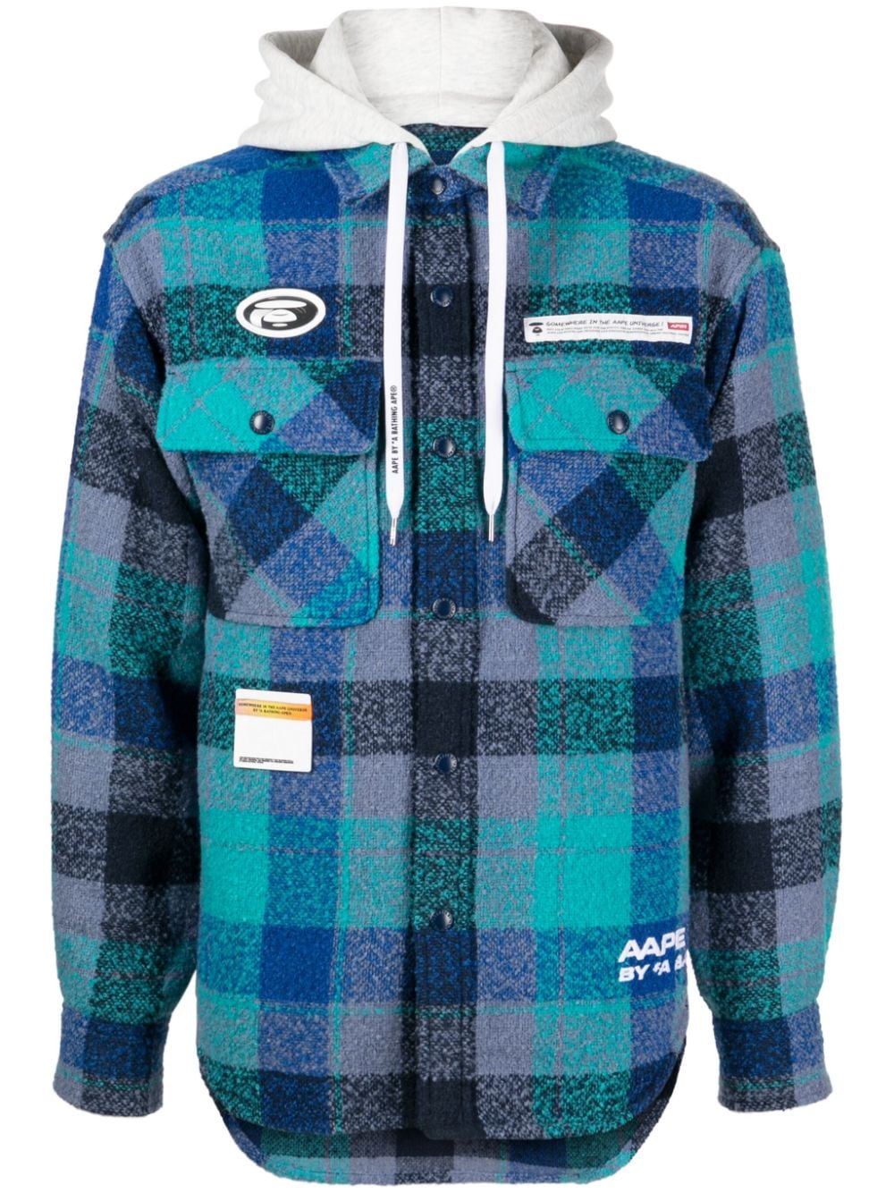 AAPE BY *A BATHING APE® plaid-check hooded jacket - Multicolour von AAPE BY *A BATHING APE®