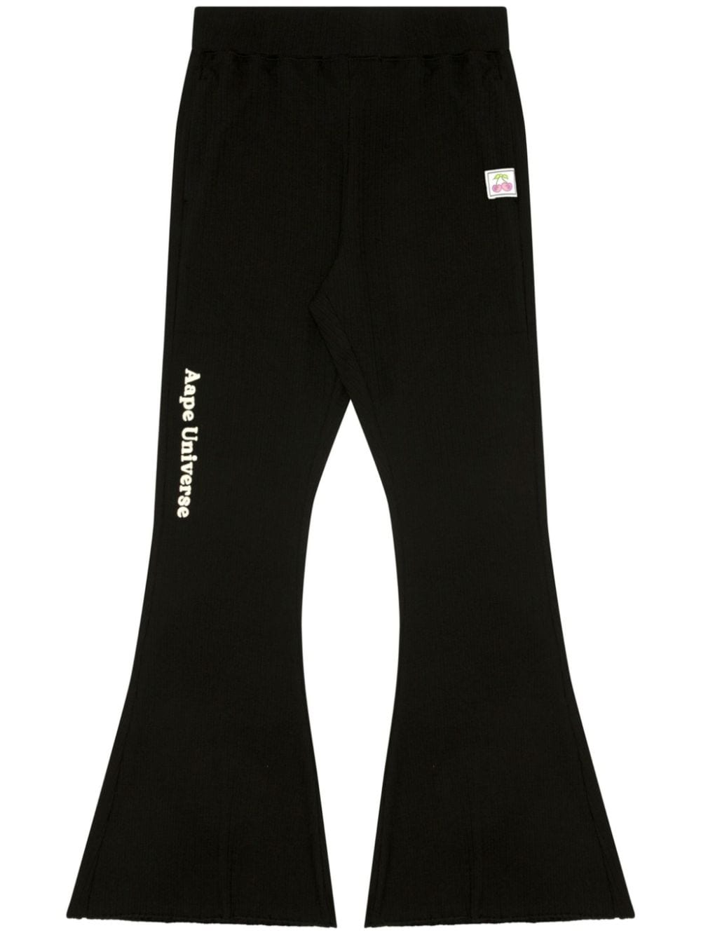 AAPE BY *A BATHING APE® ribbed-knit flared trousers - Black von AAPE BY *A BATHING APE®