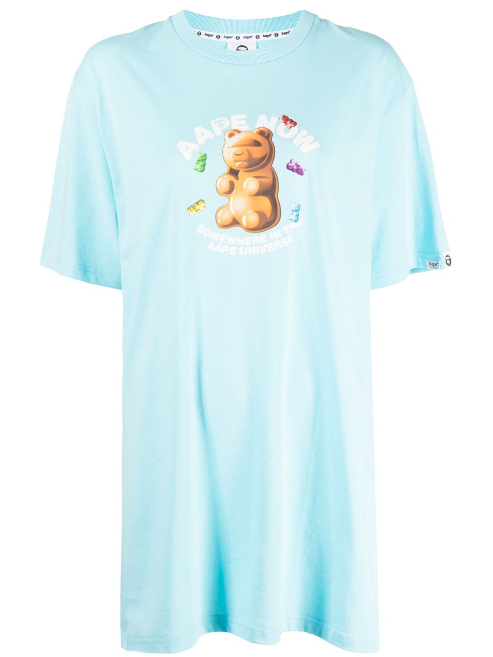 AAPE BY *A BATHING APE® slogan-print jersey T-shirt - Blue von AAPE BY *A BATHING APE®