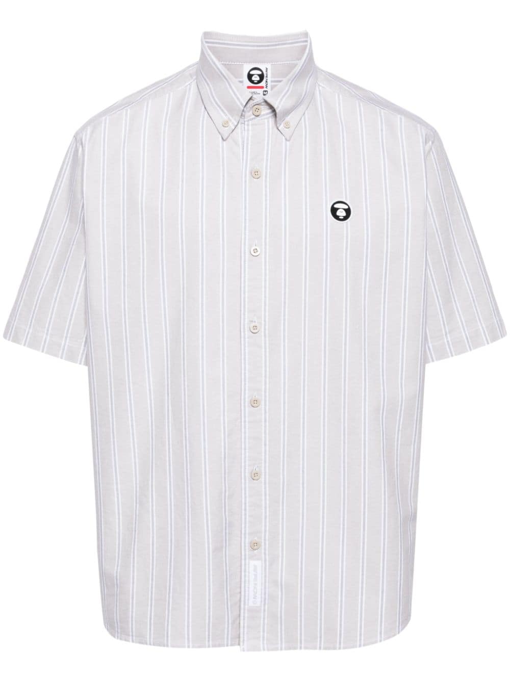 AAPE BY *A BATHING APE® striped cotton shirt - Neutrals von AAPE BY *A BATHING APE®