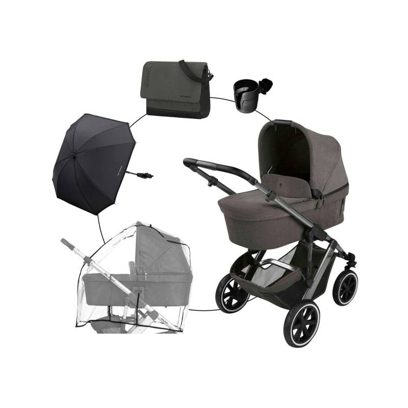 Kombikinderwagen Salsa 5 Air Trio-Set inkl. Wickeltasche, Sonnenschirm, Regenschutz und Becherhalter von ABC Design