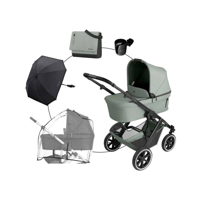 Kombikinderwagen Salsa 5 Air Trio-Set inkl. Wickeltasche, Sonnenschirm, Regenschutz und Becherhalter von ABC Design