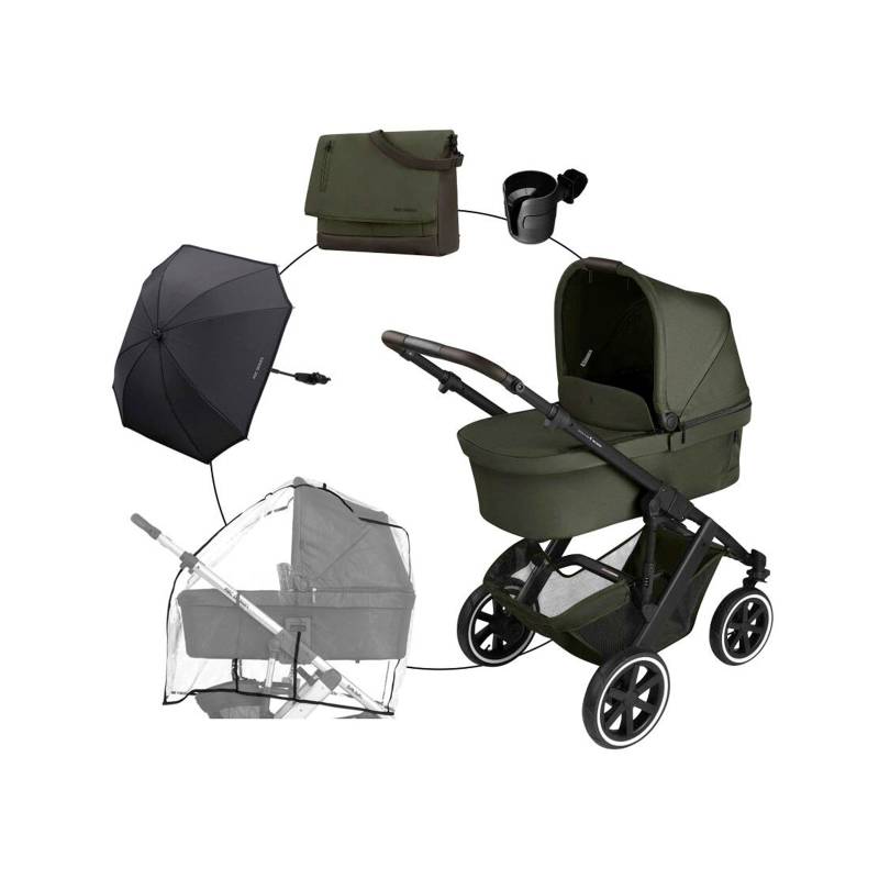 Kombikinderwagen Salsa 5 Air Trio-Set inkl. Wickeltasche, Sonnenschirm, Regenschutz und Becherhalter von ABC Design