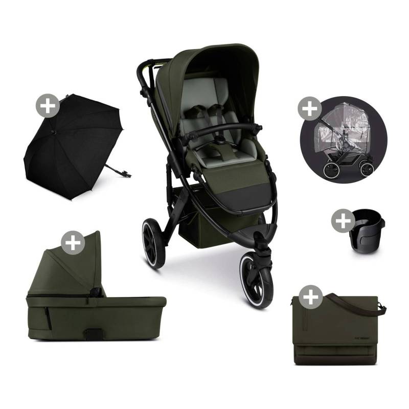 Kombikinderwagen Salsa 5 Run Trio-Set inkl. Wickeltasche, Sonnenschirm, Regenschutz und Becherhalter von ABC Design