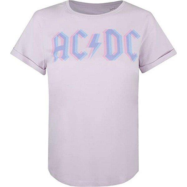 Acdc Tshirt Damen Lavendel L von AC/DC