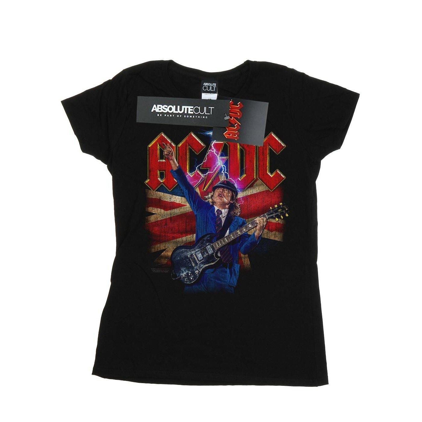 Acdc Angus Union Flag Lightning Tshirt Damen Schwarz L von AC/DC