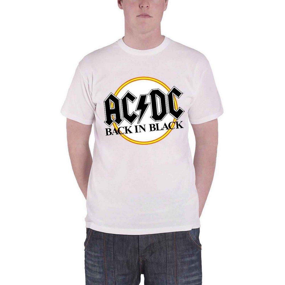 Acdc Back In Black Tshirt Damen Weiss XL von AC/DC