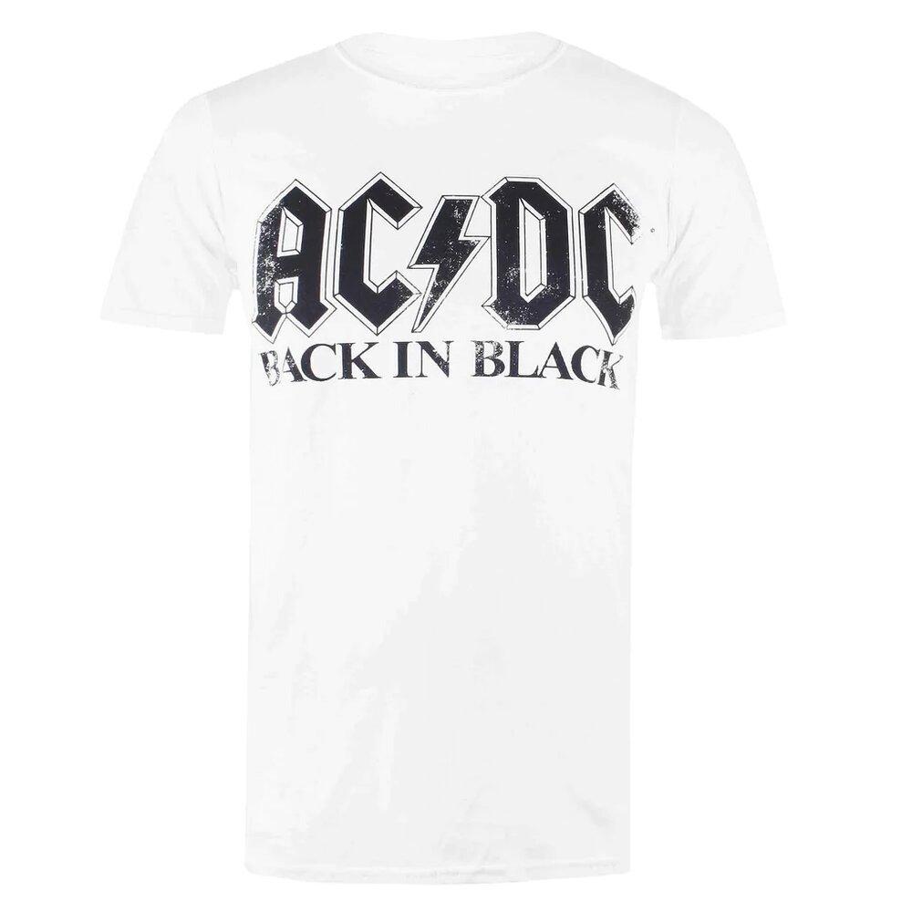 Acdc Back In Black Tshirt Herren Weiss M von AC/DC
