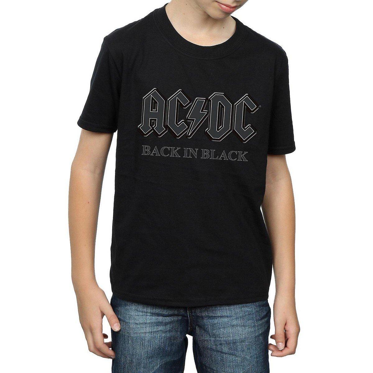 Acdc Back In Black Tshirt Jungen Schwarz 116 von AC/DC
