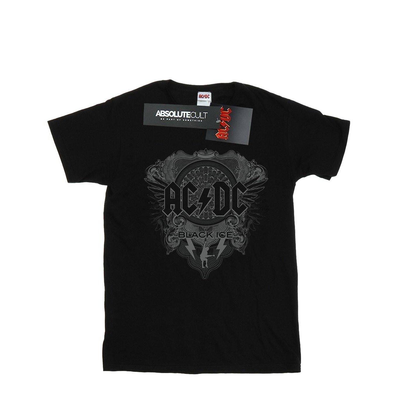 Acdc Black Ice Boyfriend Fit Tshirt Damen Schwarz 3XL von AC/DC