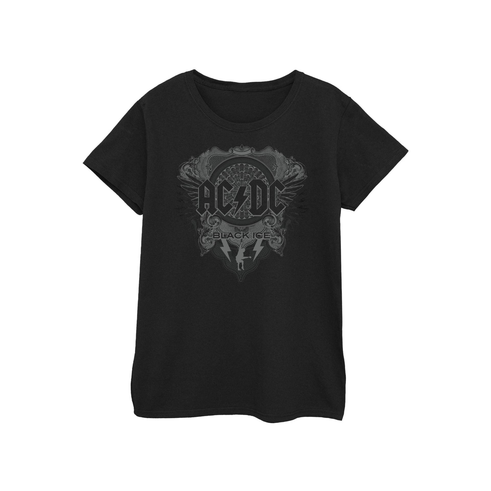 Acdc Black Ice Boyfriend Fit Tshirt Damen Schwarz XXL von AC/DC