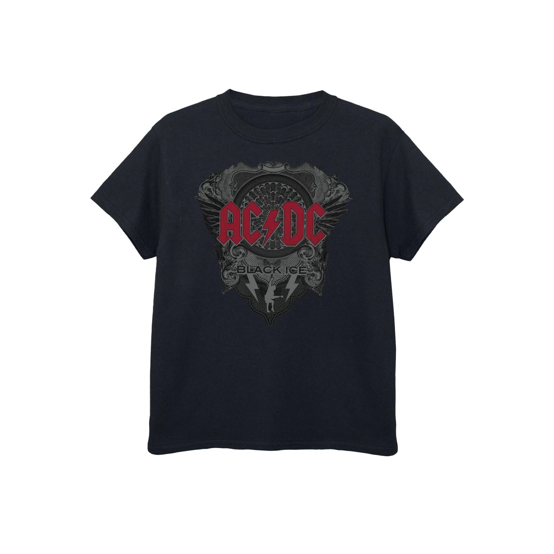 Acdc Black Ice Tshirt Jungen Schwarz 116 von AC/DC