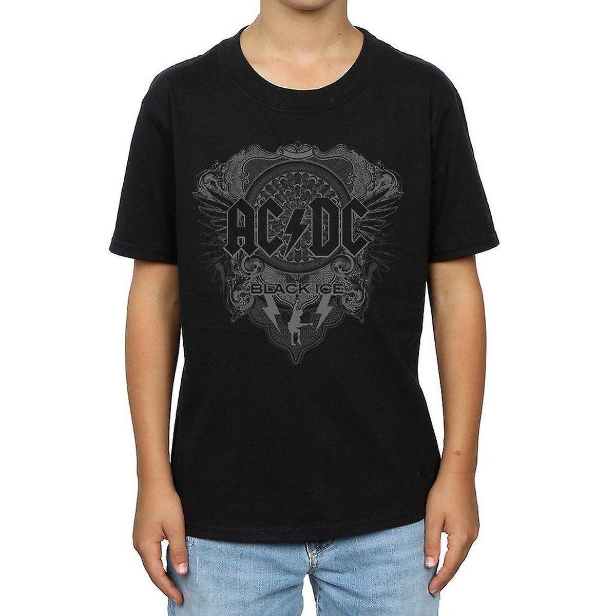 Acdc Black Ice Tshirt Jungen Schwarz 116 von AC/DC