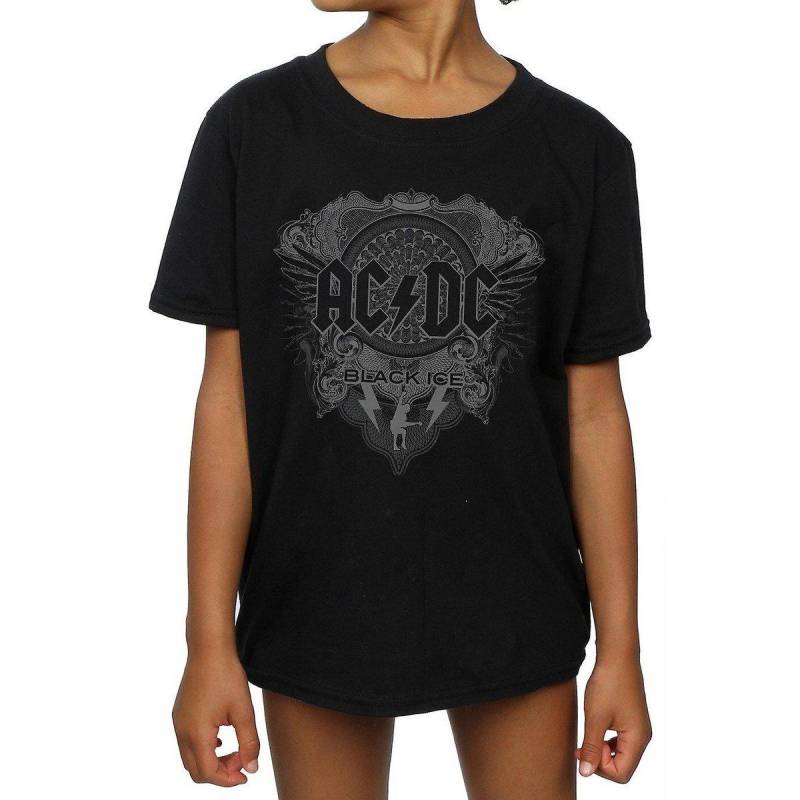 Acdc Black Ice Tshirt Mädchen Schwarz 140/146 von AC/DC