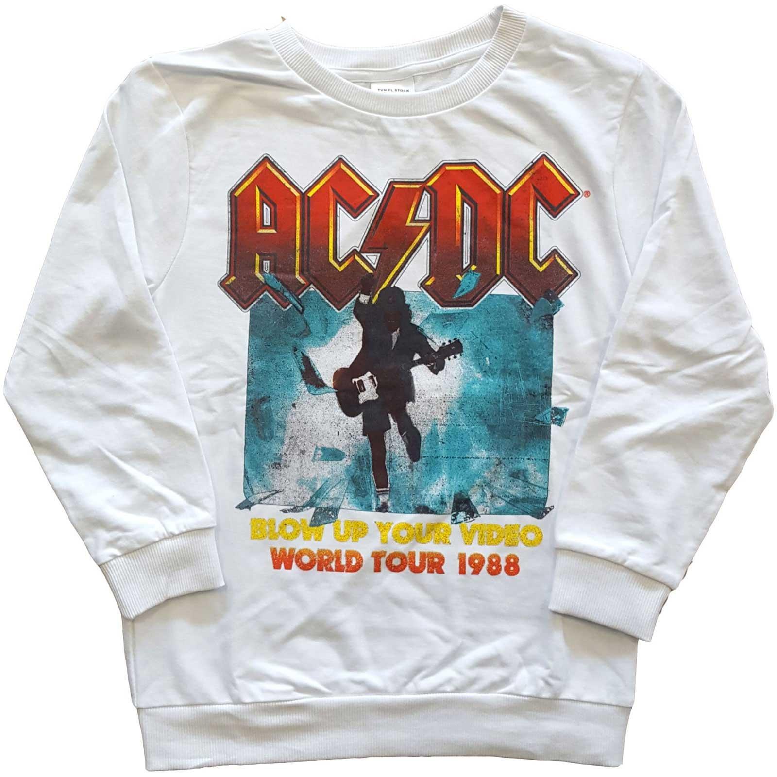 Acdc Blow Up Your Video Sweatshirt Mädchen Weiss 128 von AC/DC