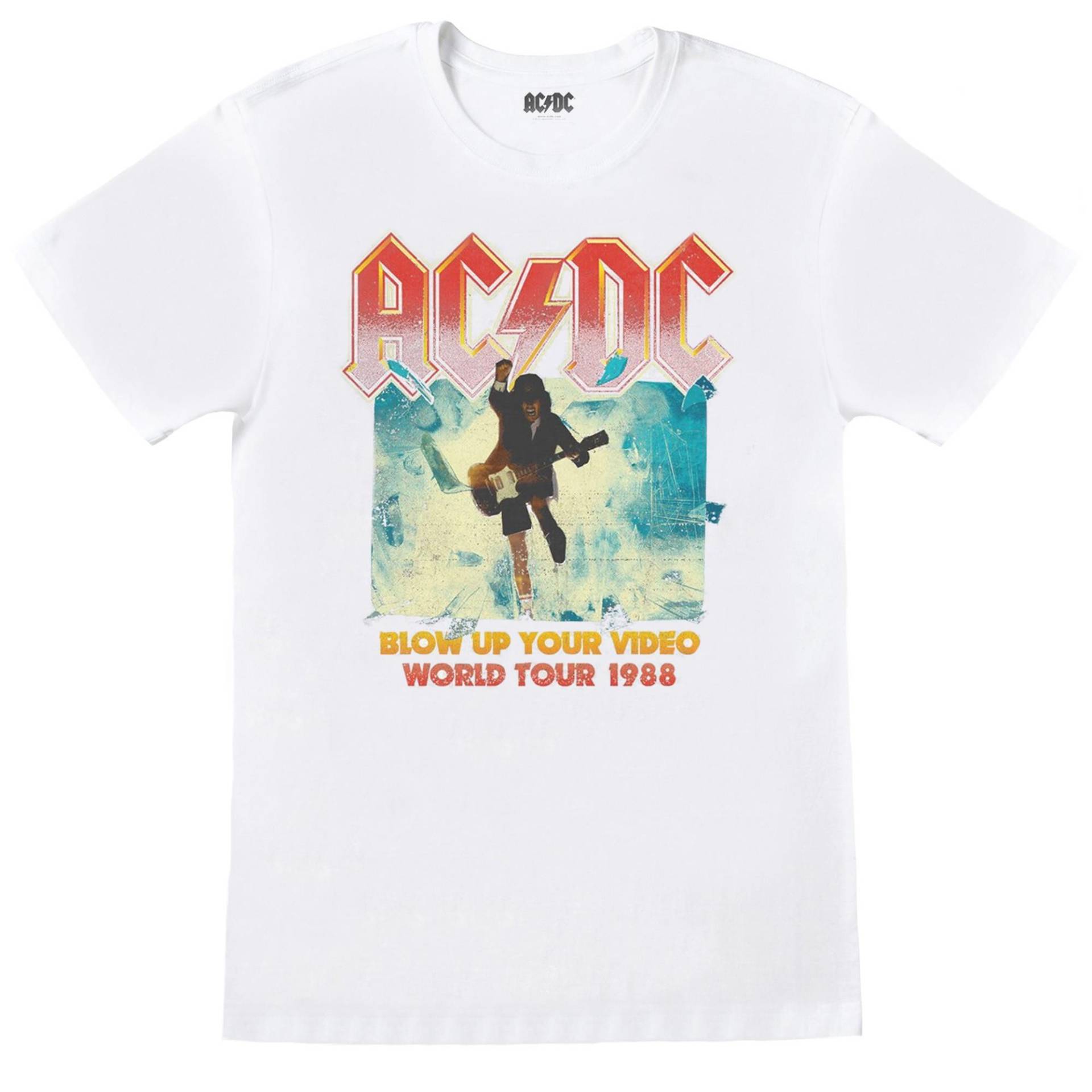 Acdc Blow Up Your Video Tshirt Damen Weiss XXL von AC/DC