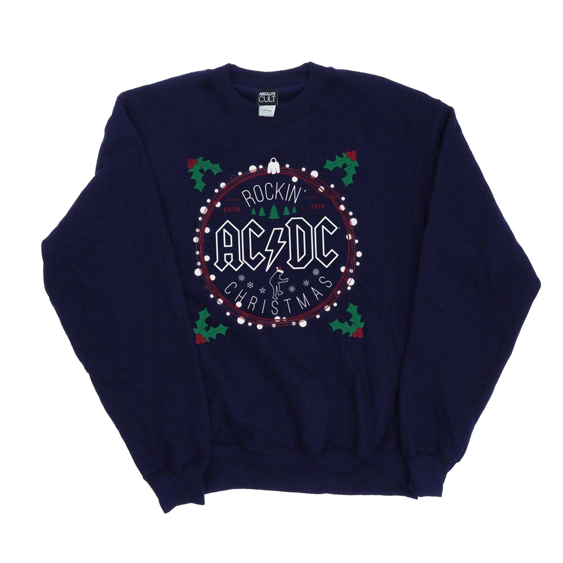 Acdc Christmas Circle Sweatshirt Damen Marine M von AC/DC