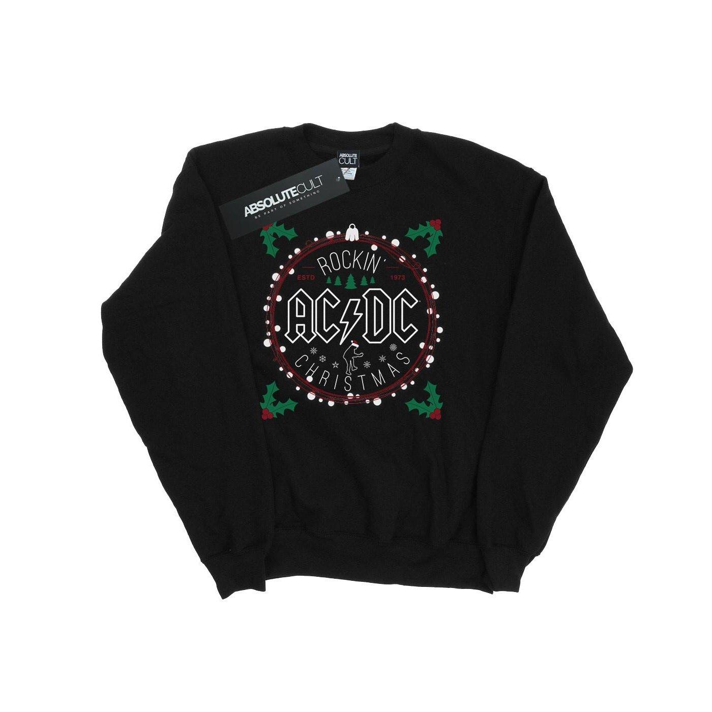 Acdc Christmas Circle Sweatshirt Damen Schwarz XXL von AC/DC