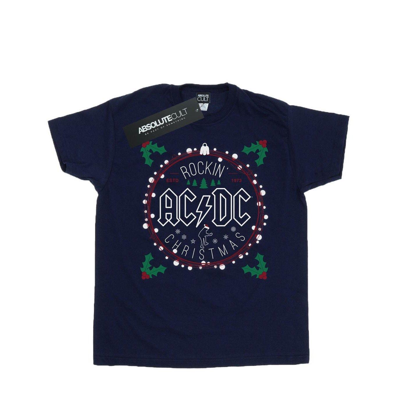 Acdc Christmas Circle Tshirt Damen Marine L von AC/DC