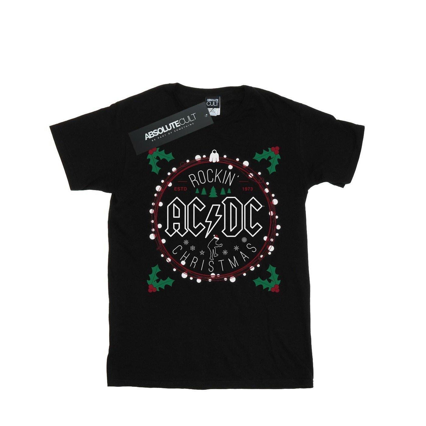 Acdc Christmas Circle Tshirt Damen Schwarz M von AC/DC