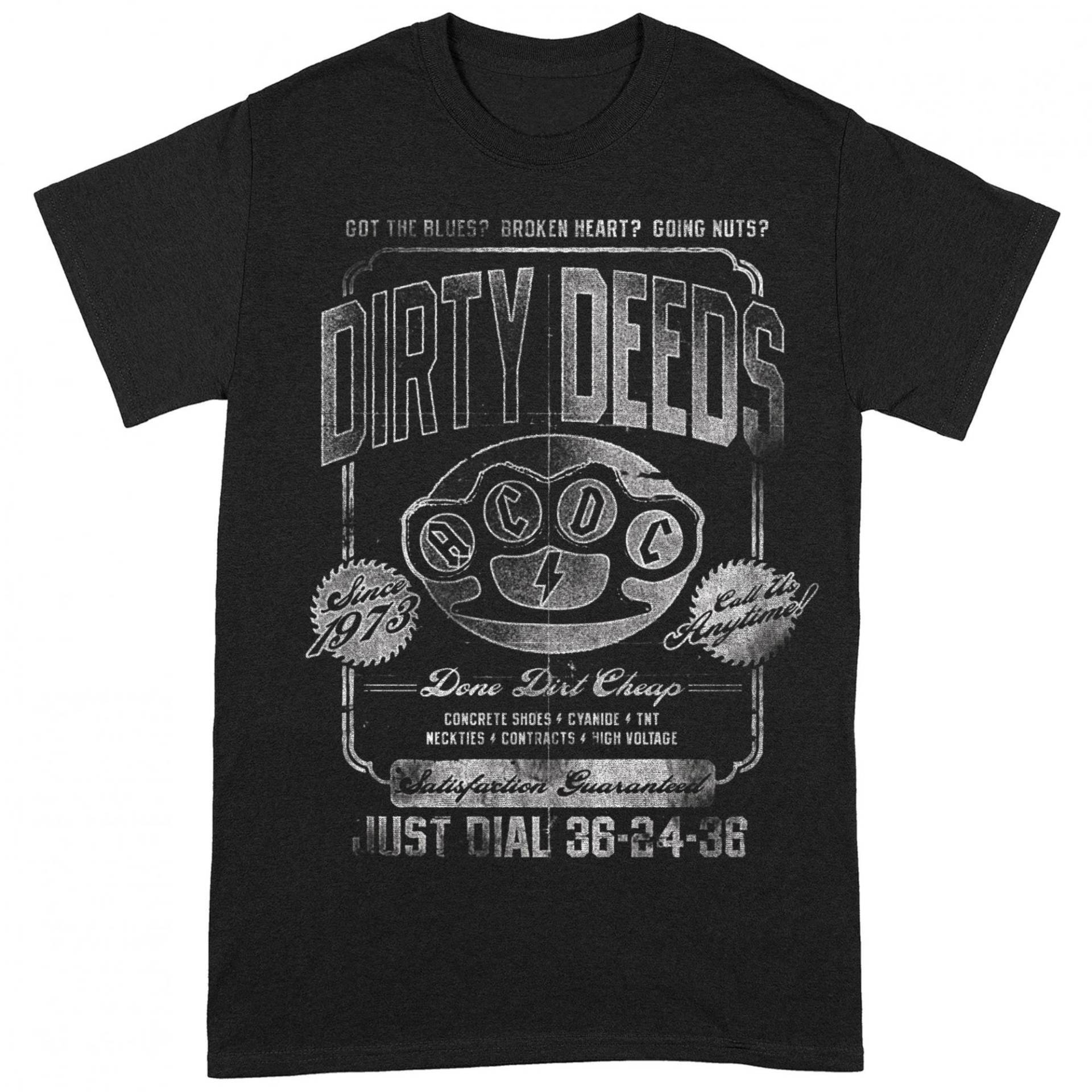 Acdc Dirty Deeds Done Cheap Just Dial Tshirt Herren Schwarz L von AC/DC