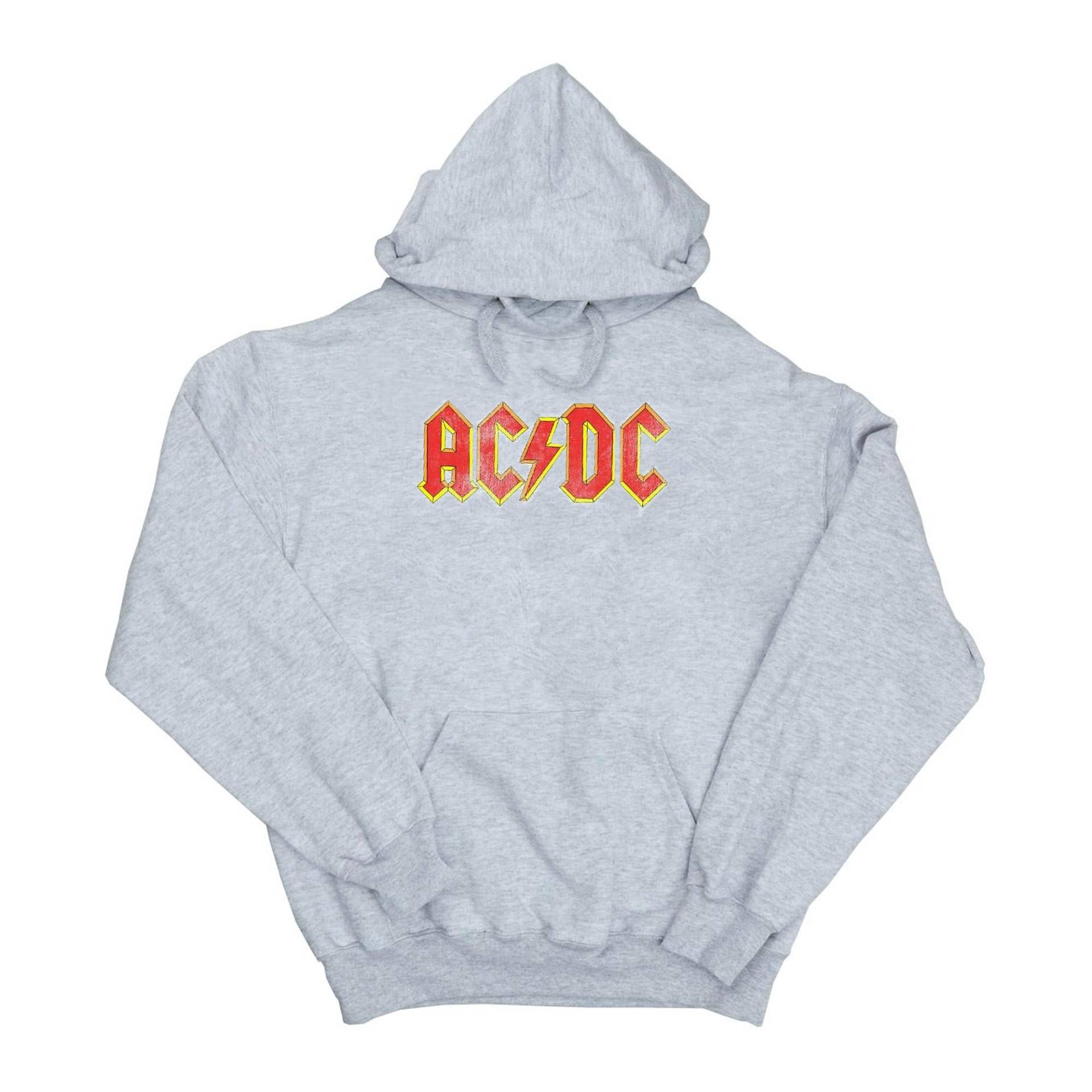Acdc Distressed Red Logo Kapuzenpullover Herren Grau 3XL von AC/DC