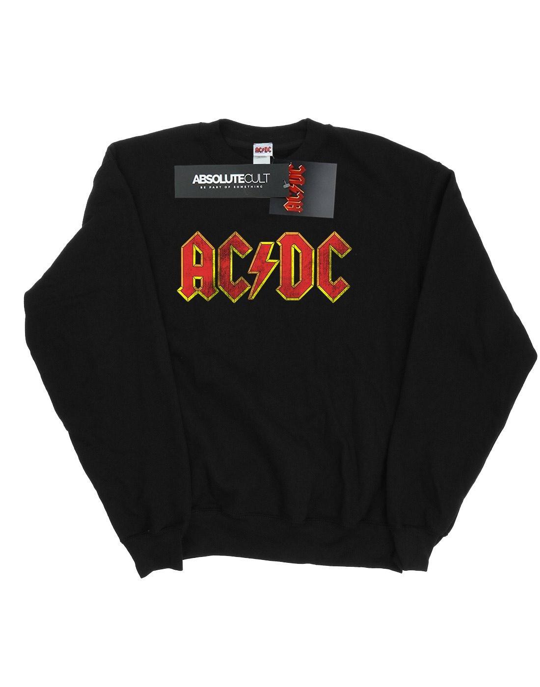 Acdc Distressed Red Logo Kapuzenpullover Mädchen Schwarz 116 von AC/DC