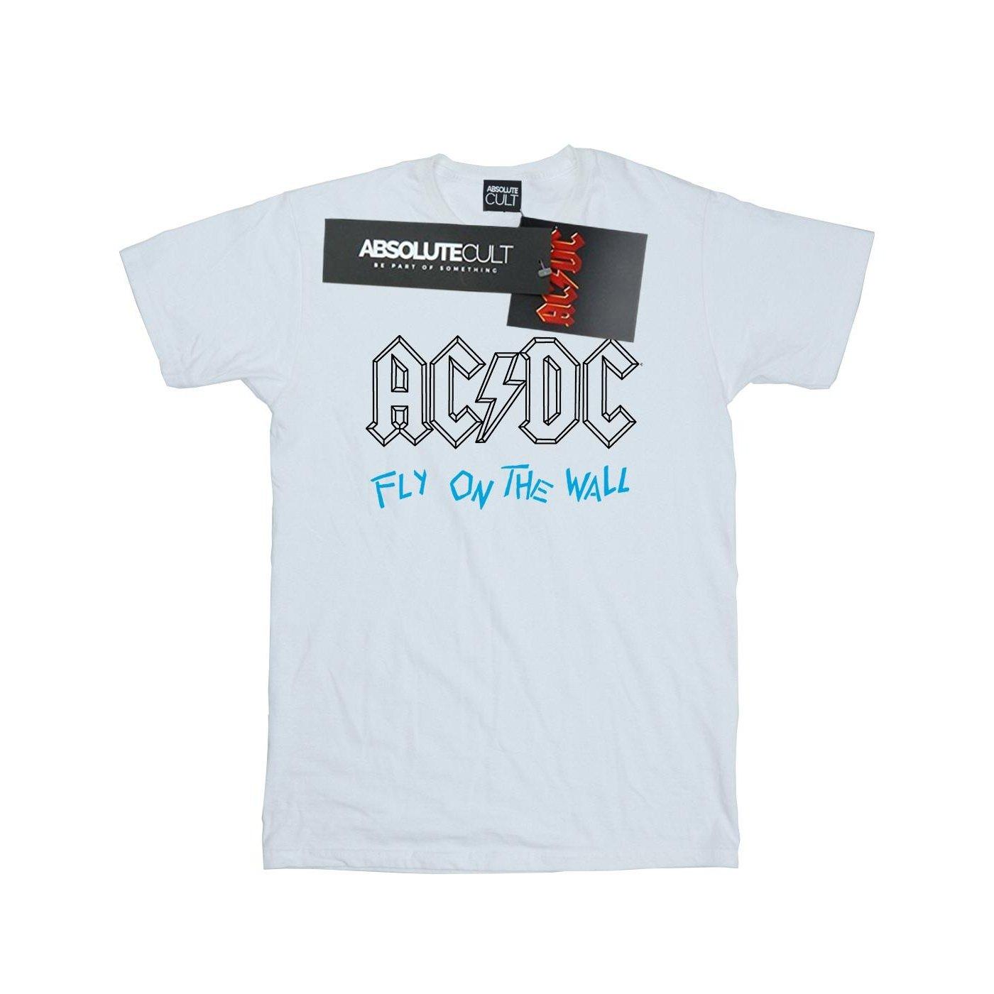 Acdc Fly On The Wall Outline Tshirt Damen Weiss XXL von AC/DC