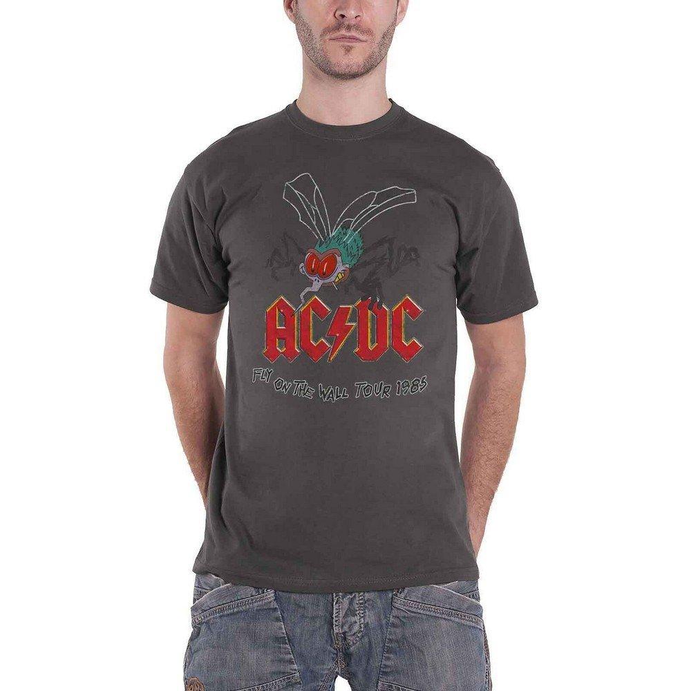 Acdc Fly On The Wall Tshirt Damen Grau L von AC/DC