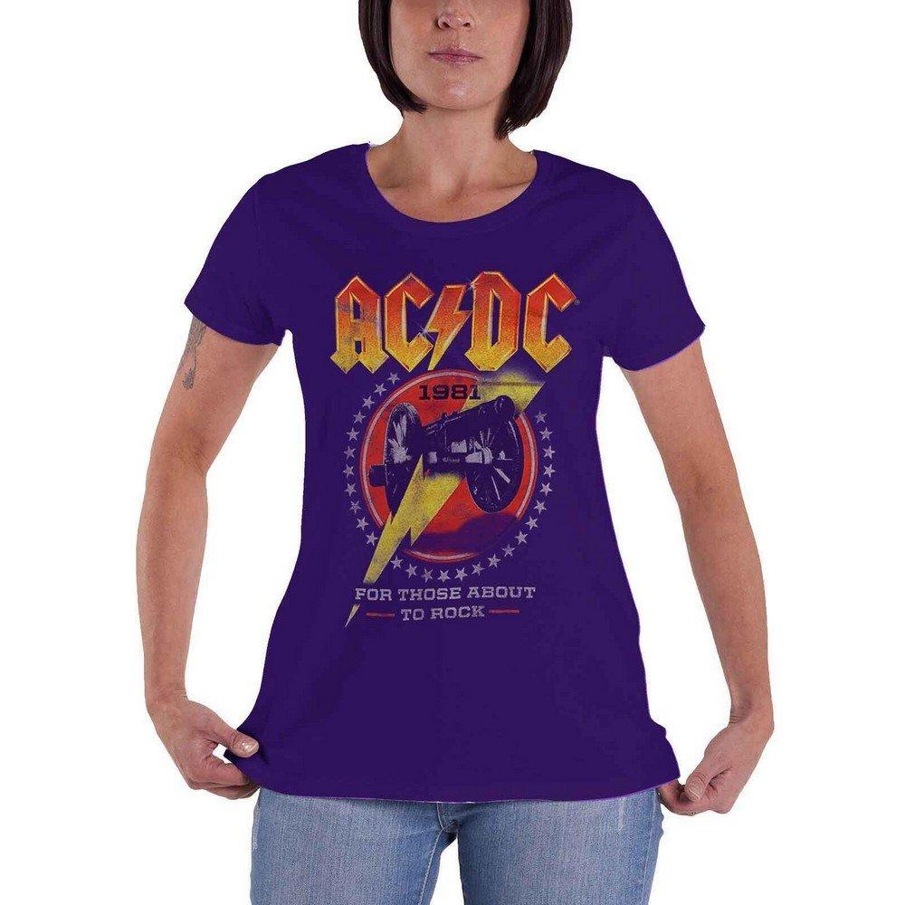 Acdc For Those About To Rock '81 Tshirt Damen Lila L von AC/DC