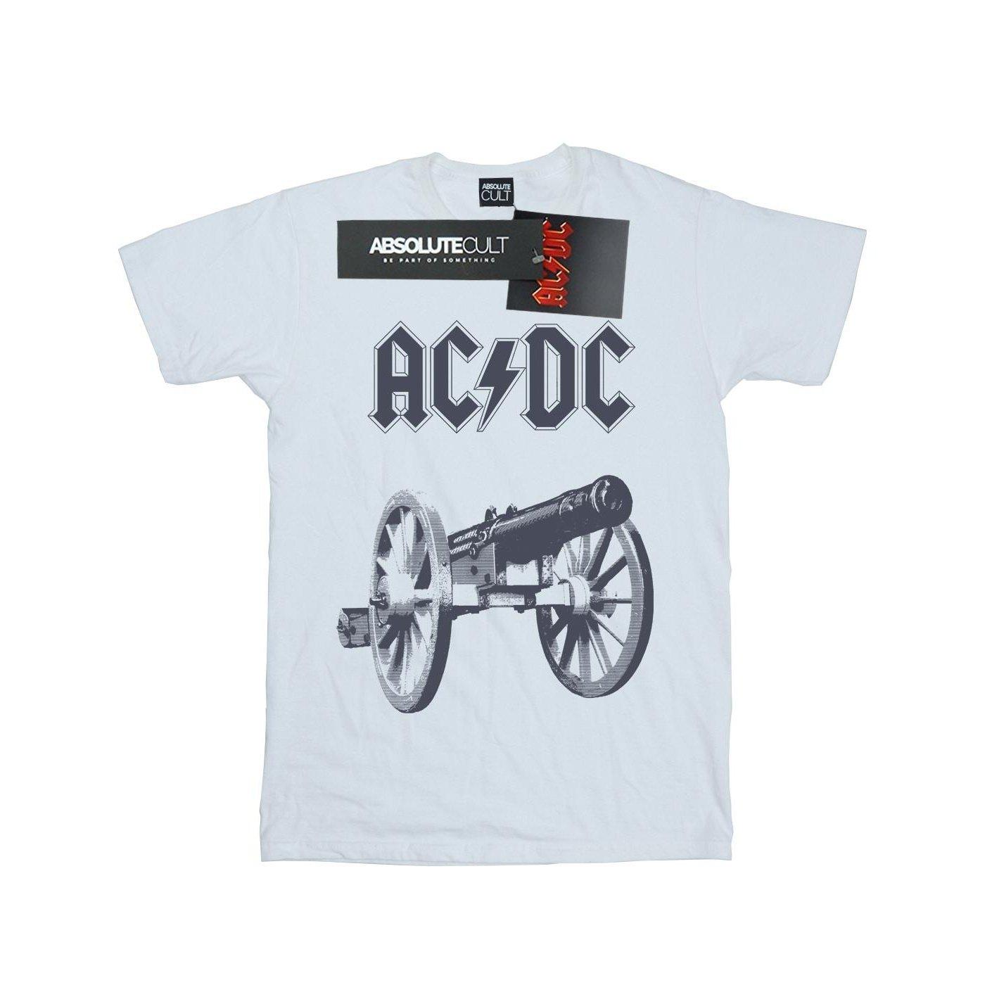 Acdc For Those About To Rock Boyfriend Fit Tshirt Damen Weiss S von AC/DC
