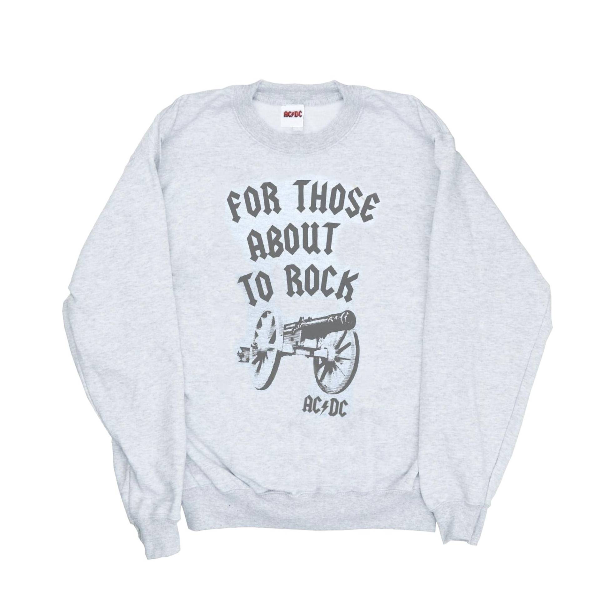 Acdc For Those About To Rock Cannon Sweatshirt Damen Grau L von AC/DC