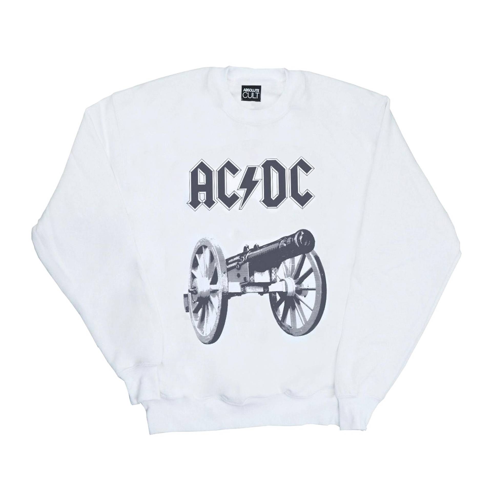 Acdc For Those About To Rock Sweatshirt Damen Weiss L von AC/DC