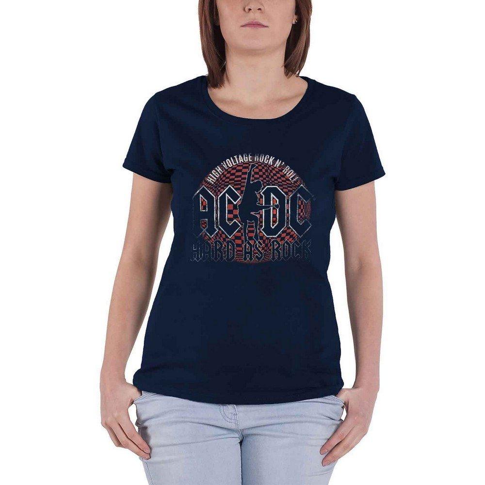 Acdc Hard As Rock Tshirt Damen Marine XL von AC/DC