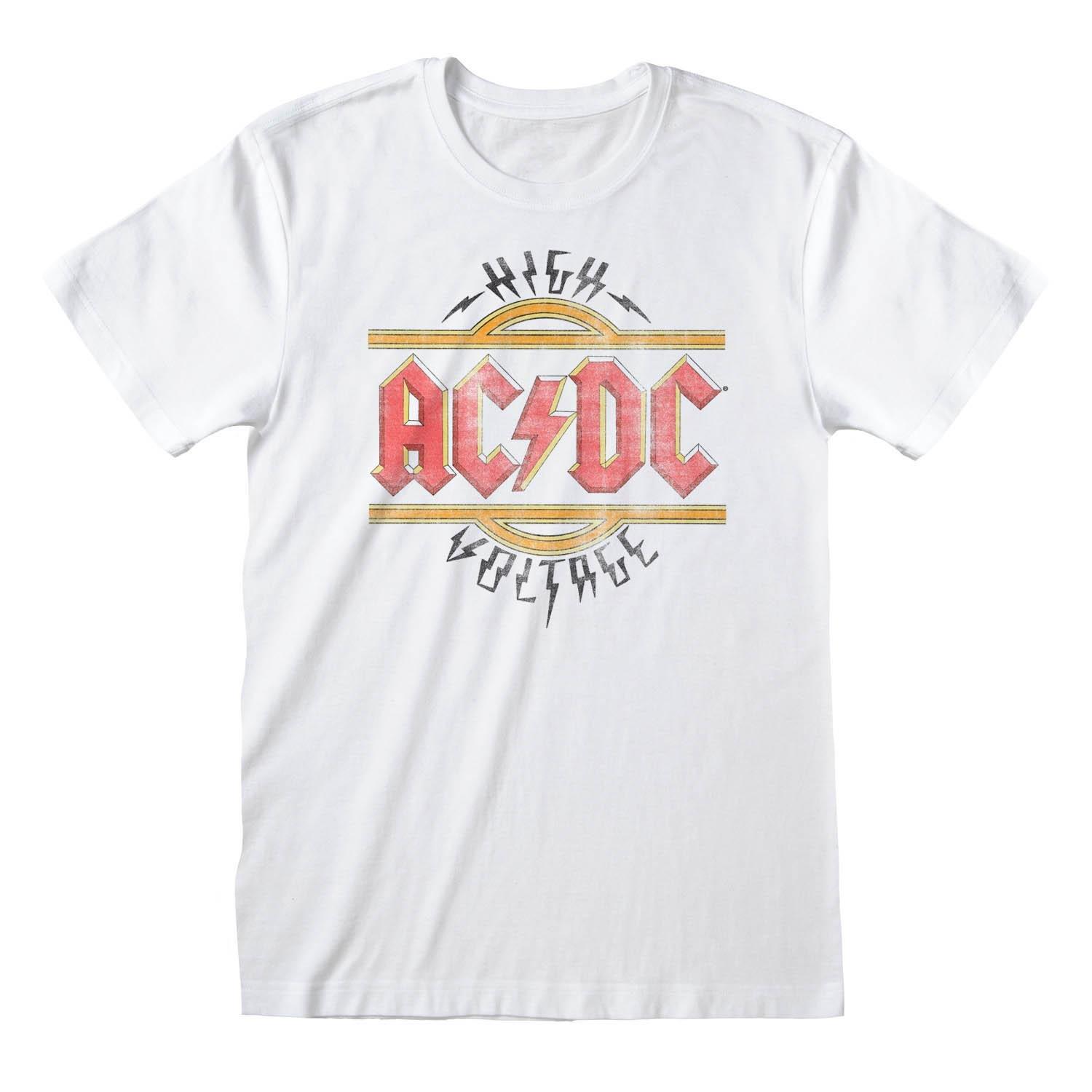 Acdc High Voltage Tshirt Damen Weiss XL von AC/DC