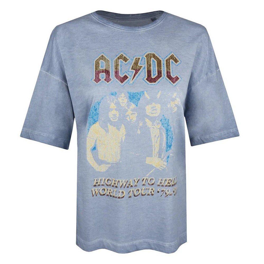 Acdc Highway To Hell Tour Tshirt Damen Nebelblau S von AC/DC