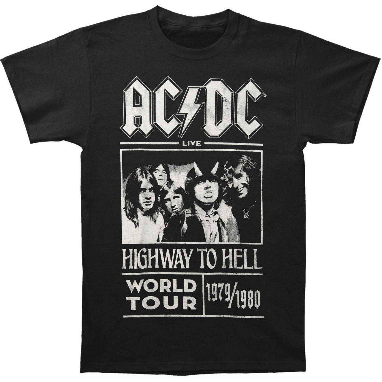 Acdc Highway To Hell World Tour 19791980 Tshirt Damen Schwarz S von AC/DC