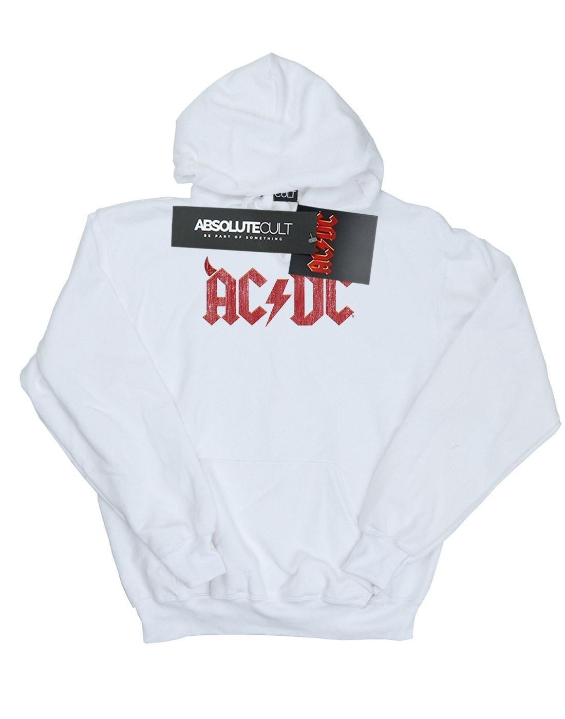 Acdc Horns Logo Kapuzenpullover Herren Weiss 3XL von AC/DC