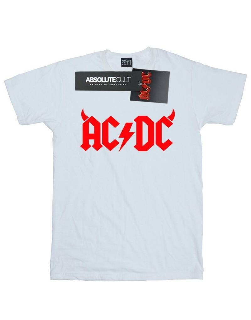 Acdc Horns Logo Tshirt Herren Weiss 4XL von AC/DC